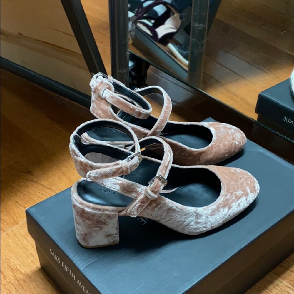 Rebecca Minkoff- Berry Velvet Brooke Buckle pump